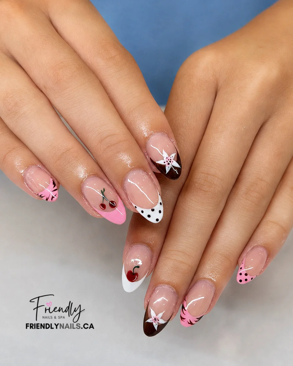 Spring nail design by Friendly Nails