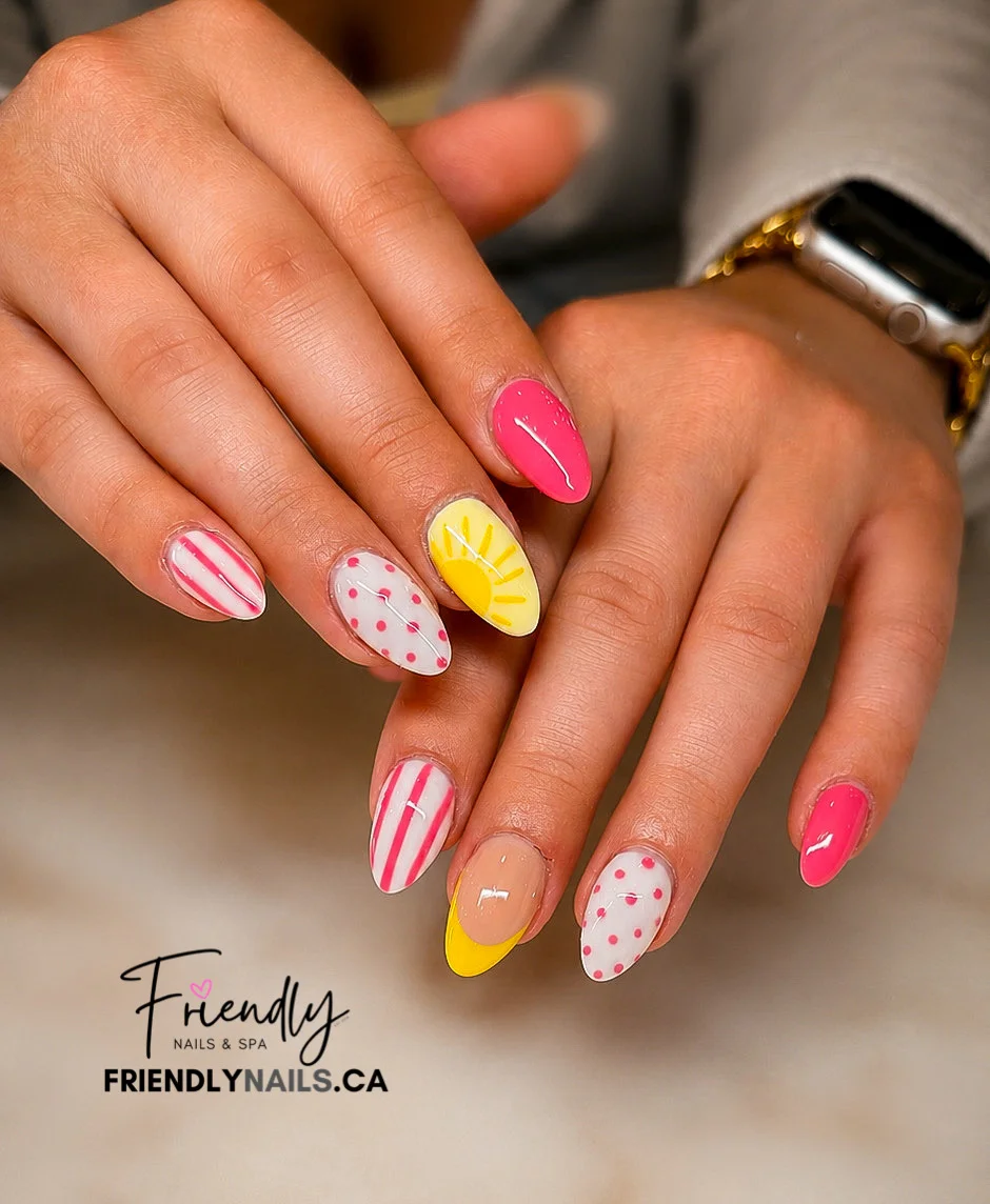 Summer nail design by Friendly Nails