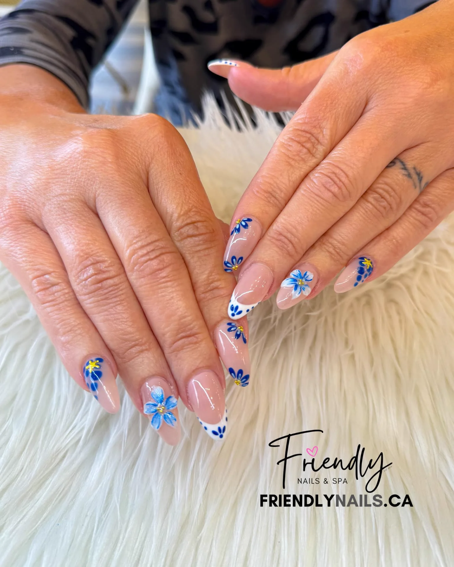 Spring nail design by Friendly Nails