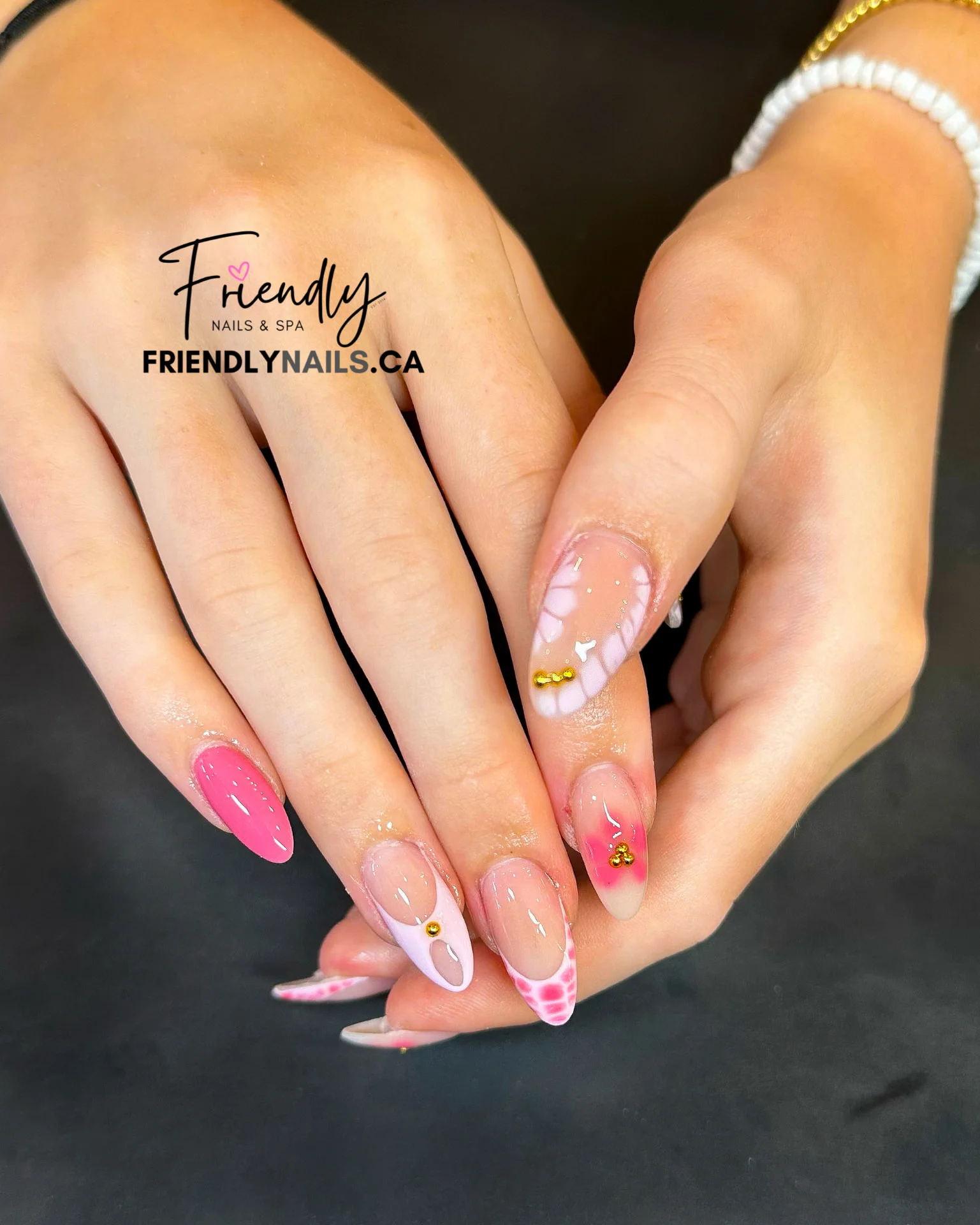 Spring nail design by Friendly Nails