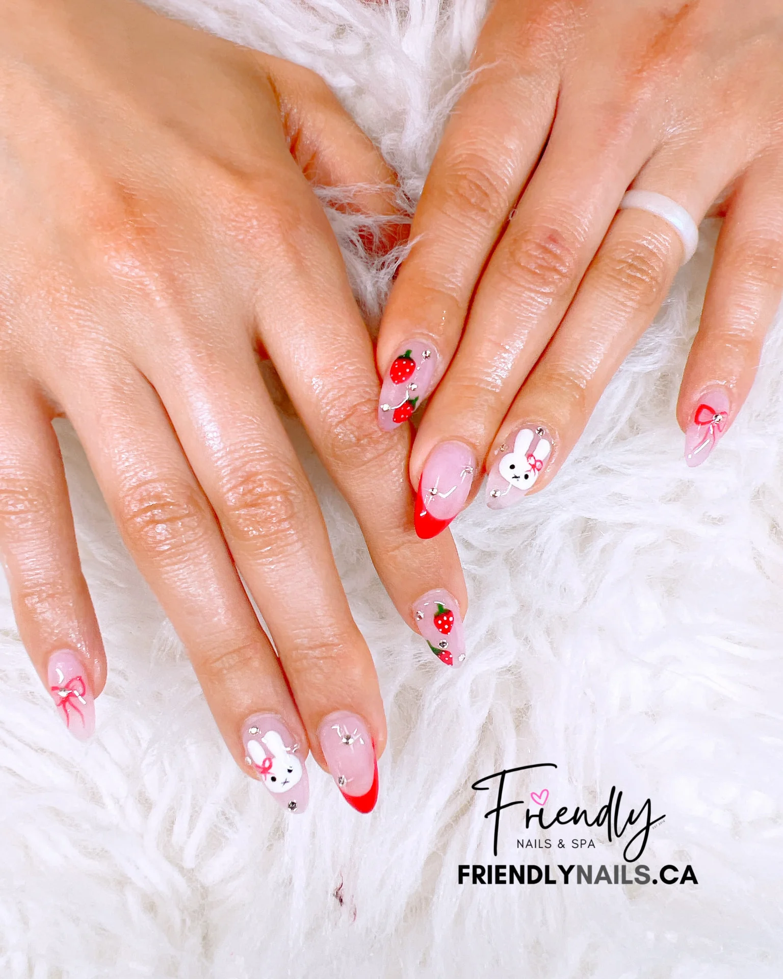 Spring nail design by Friendly Nails