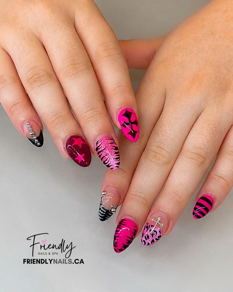 Fall nail design by Friendly Nails