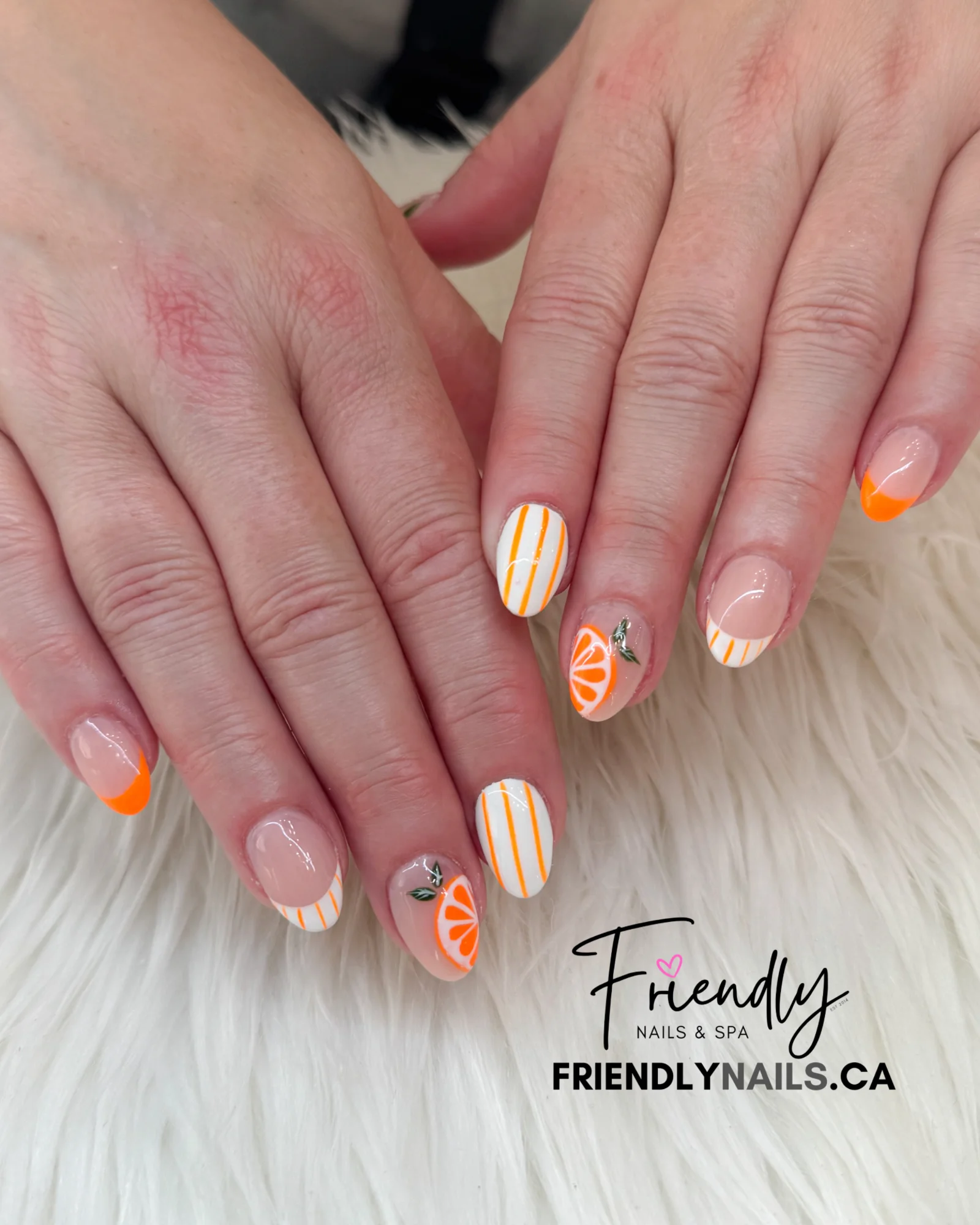 Seasonal nail design by Friendly Nails